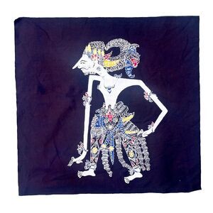 Vintage Indonesian Batik Wall Hanging Tapestry Satyaki Javanese Folk Art